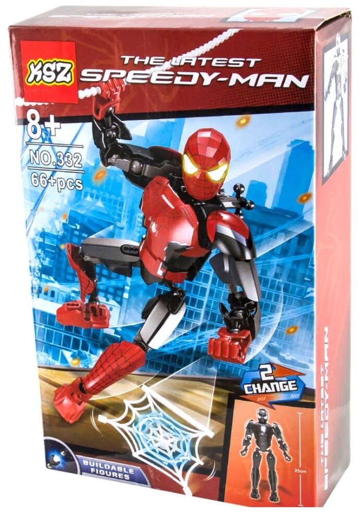 Конструктор/ Speedy-Man/ Супер герой/ Человек-Паук/ 66 деталей/ 332/ сыну