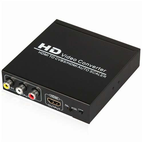 GCR Конвертер HDMI -> CVBS + HDMI, 1080P, PAL/NTSC, AV RCA тюльпаны