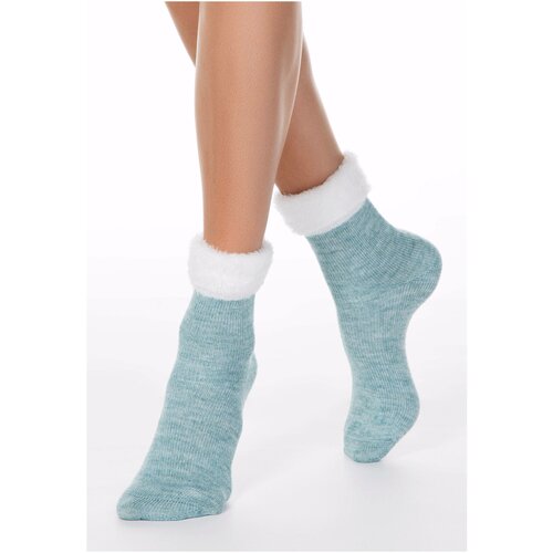 фото Женские носки conte рис. 000, бледно-бирюзовые, размер 23