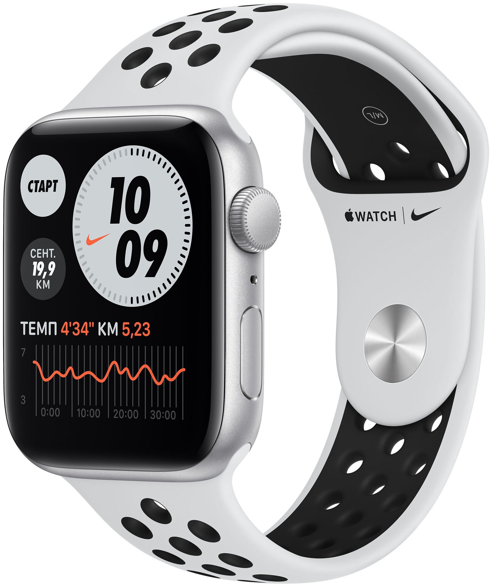 Умные часы Apple Watch SE 40 мм Aluminium Case GPS , серебристый/чистая платина/черный