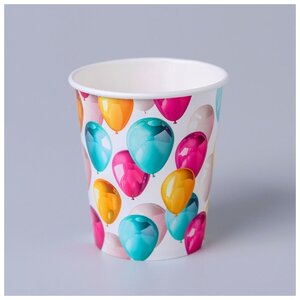 Стакан бумажный «Шары», 250 мл можно наслаждаться торжеством и не задумываться о предстоящей уборке. бумажные стаканчики отлично подойдут для пикника и придутся по душе всем: гости непременно почувствуют сказочный эффект правильно организованного праздника!