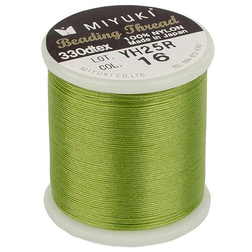 Нить Miyuki нейлоновая, 50 м, цвет: перидот (MiThr-50m)