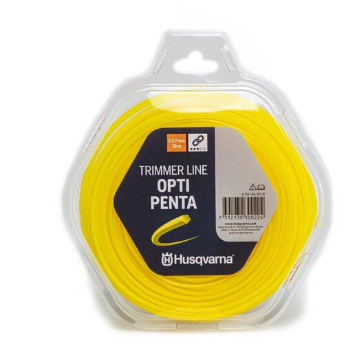 фото Леска для триммера husqvarna opti penta 2.7 мм/70 м пятиугольная