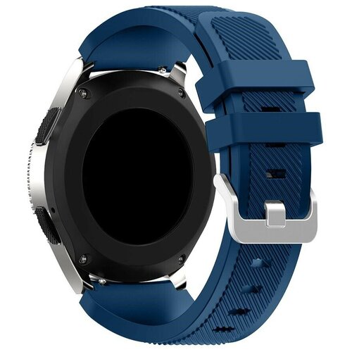 Силиконовый ремешок Twill Texture для часов Samsung Galaxy Watch 46 мм - синий
