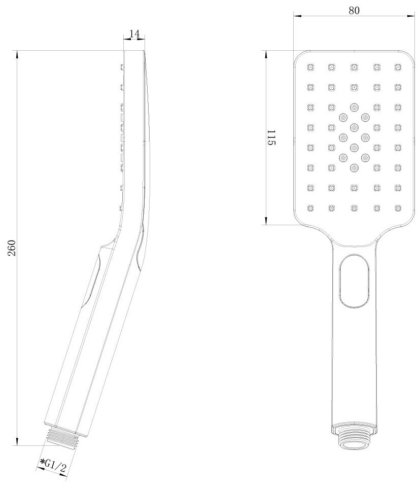 Лейка душевая Lemark LM8123C, 3-функциональная - фотография № 3