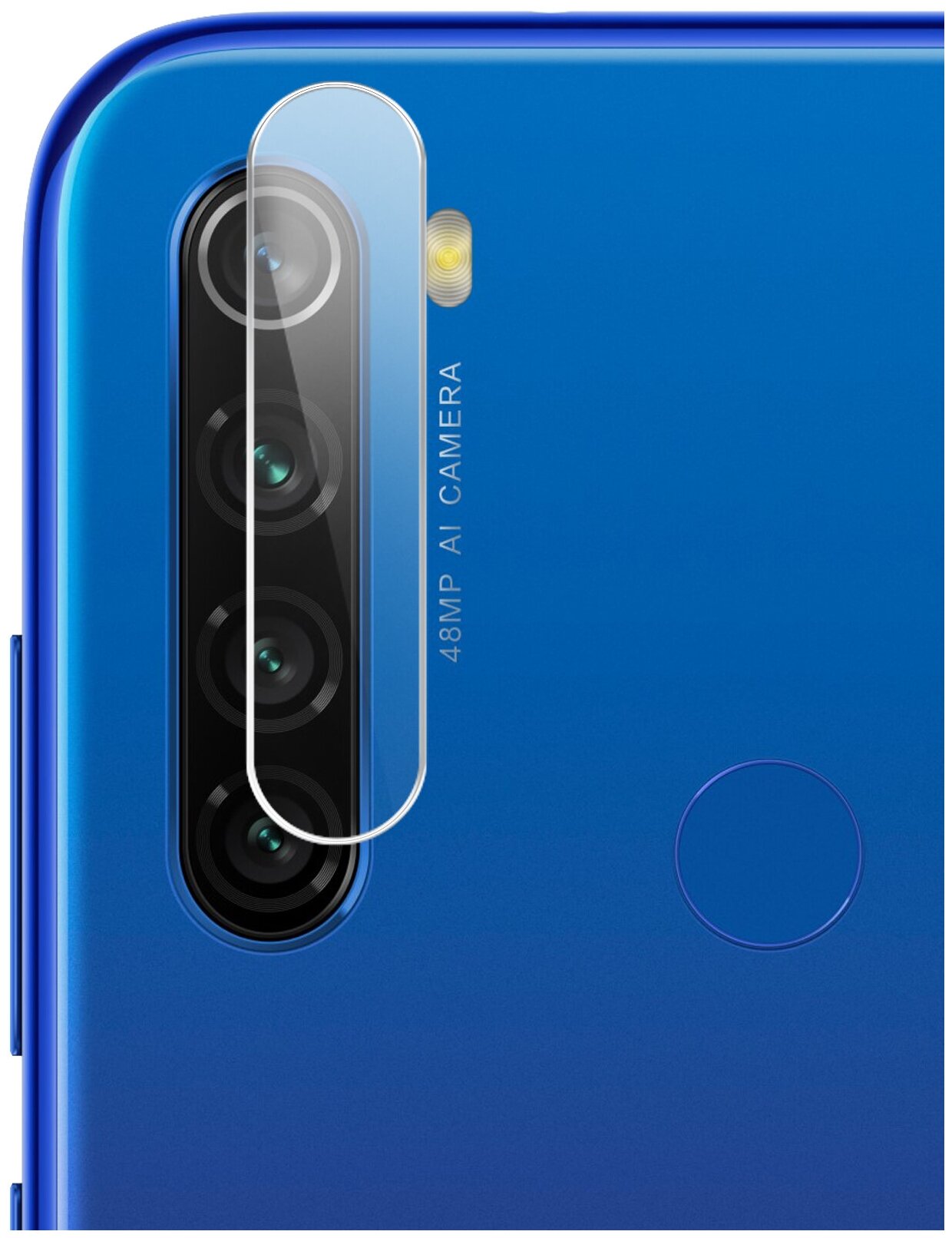 Защитное стекло на Xiaomi Redmi Note 8T /Ксиоми Редми Нот 8Т Гибридное - пленка + стекловолокно на Камеру 2 шт. прозрачное Brozo Hybrid Glass