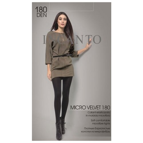 Колготки Incanto Microvelvet, 100 den, размер 5, серый, черный