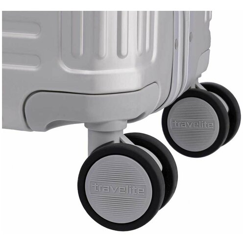 Чемодан Travelite, 69 л, размер M, серебряный, серый