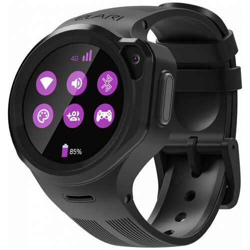 Детские умные часы ELARI KidPhone 4GR GPS, черный