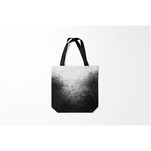 фото Сумка-шоппер / 40х40 см / тренды / абстракция брызги красок черный burnettie