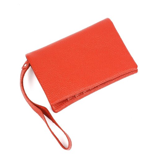 фото Кошелек женский из натуральной кожи, маленький бумажник для денег, портмоне на каждый день красный пр801-128 кроко