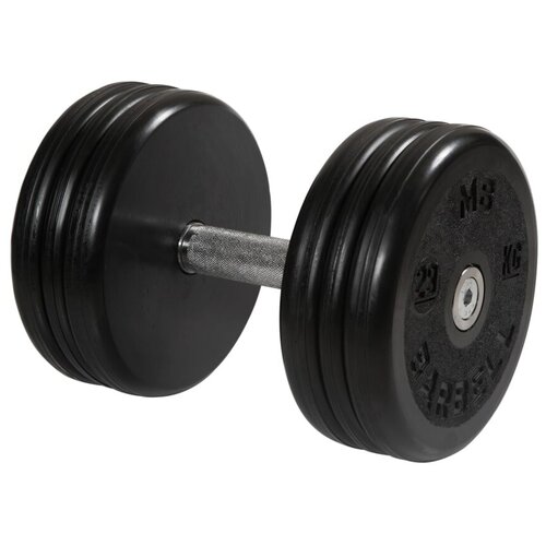 Гантель MB BARBELL 29 кг классик с вращающейся ручкой хром, MB-FdbEM-B29