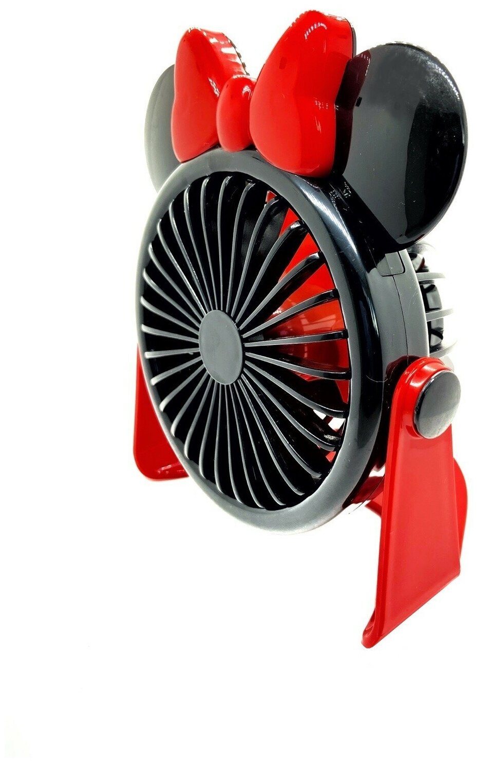 Вентилятор настольный, черно-красный / Портативный вентилятор / Мини вентилятор USB, 4 лопасти / Вентилятор детский - фотография № 2