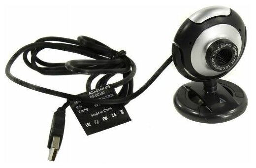 WEB Камера ACD-Vision UC100 CMOS 0.3МПикс, 640x480p, 30к/с, микрофон встр., USB 2.0, универс. крепление, черный корп. RTL {60}