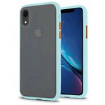 YOHO Чехол защитный - противоударный, матовый, для телефона iPhone XR. Бирюзовый - оранжевый YPZCHXR/GO - изображение