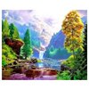 Картина по номерам Две картинки New World «Летняя река стекает с гор» - изображение