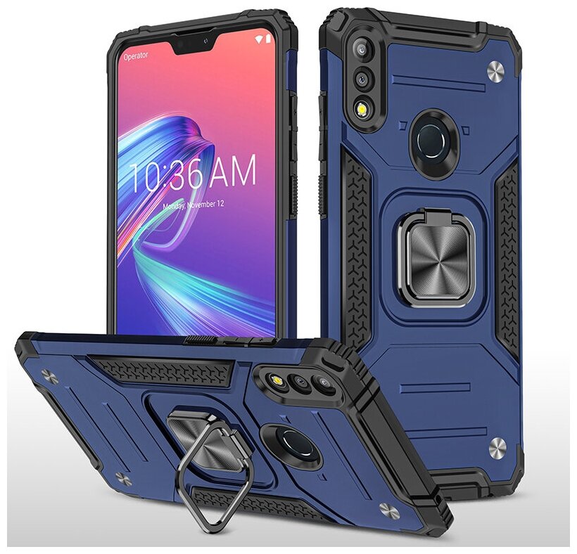 Противоударный чехол Legion Case для Asus Zenfone Max Pro M2 синий