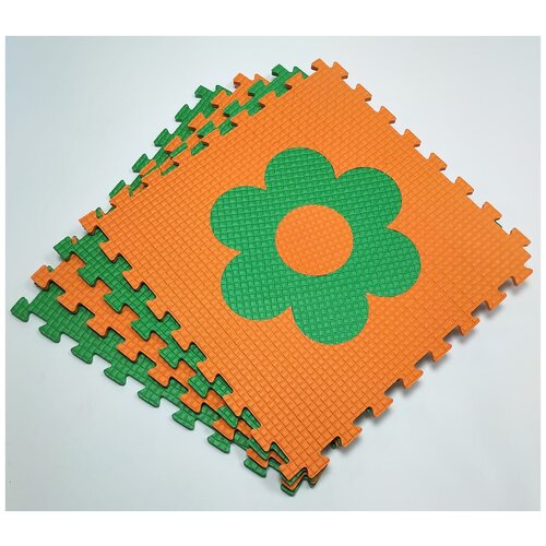 Набор Цветы мягкий пол EVA KIDS 50Х50х1 см зелено-оранжевый 1250₽