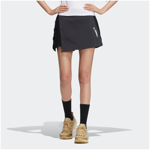 Юбка жен. HE5194/adidas/W VOYG SKORT/BLACK/CARBON/размер S