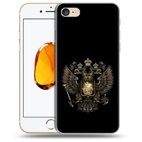 Дизайнерский силиконовый чехол для Iphone SE 2020 Флаг и герб России
