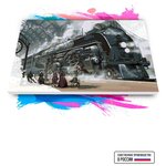 Картина по номерам на холсте Поезд на вокзале, 40 х 60 см - изображение