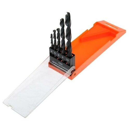 Набор сверл по металлу Sparta 723105 456810 мм HSS цилиндрический хвостовик 5 шт 448₽