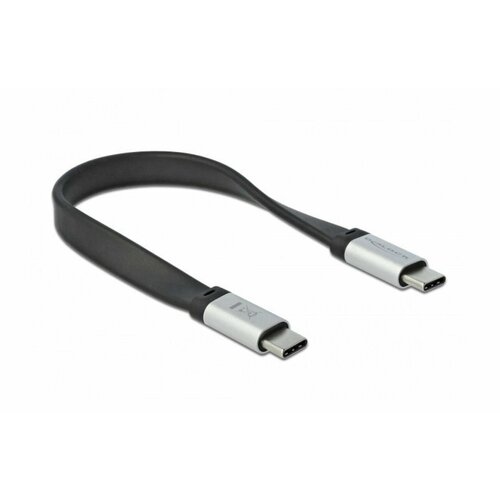 Кабель DeLOCK USB Type-C / USB Type-C, плоский ленточный, USB 3.2 Gen 2 FPC, 22 сантиметра, для ПК, цвет черный (85926)