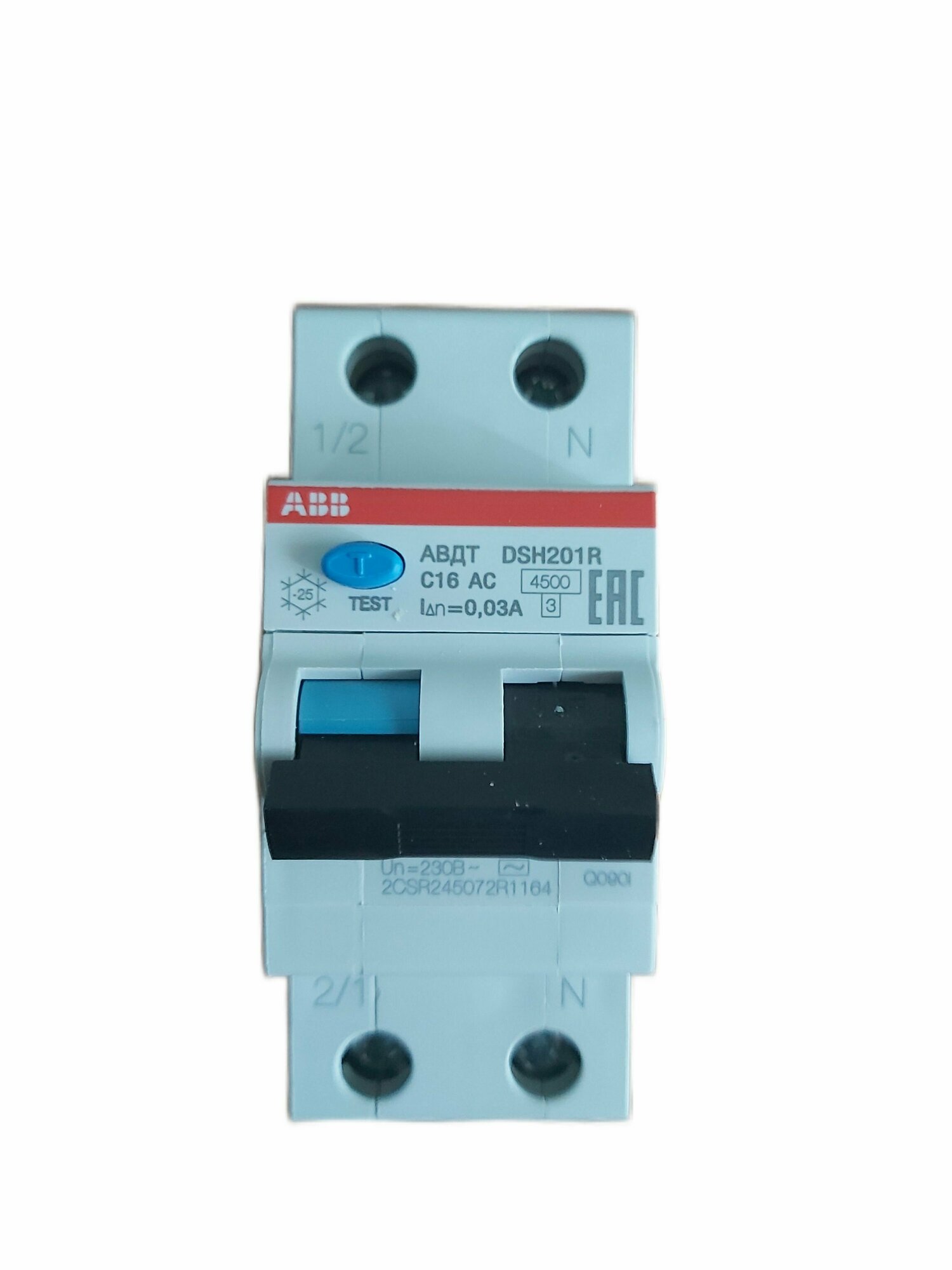 DSN201 2CSR245072R1404 Автоматический выключатель дифференциального тока однополюсный+N 40А (тип AC, 4.5 кА) ABB - фото №10
