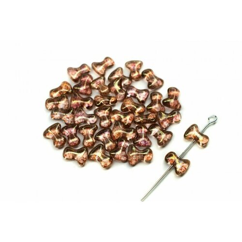 бусины tee beads 2х8мм отверстие 0 5мм цвет 00030 27137 хрусталь закат 730 022 10г около 50шт Бусины Tee beads 2х8мм, отверстие 0,5мм, цвет 00030/15495 хрусталь/розовый, прозрачный, 730-013, 10г (около 50шт)