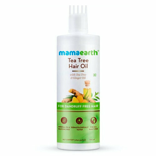 Масло для волос против перхоти с маслом чайного дерева Tea Tree Hair Oil 250 мл. MamaEarth