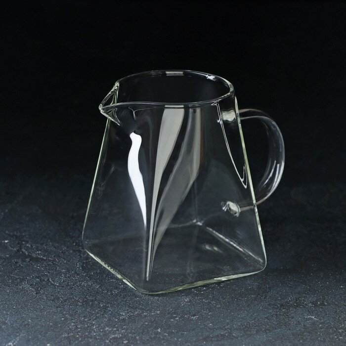 Молочник стеклянный «Грация» 500мл 13×9×115 см