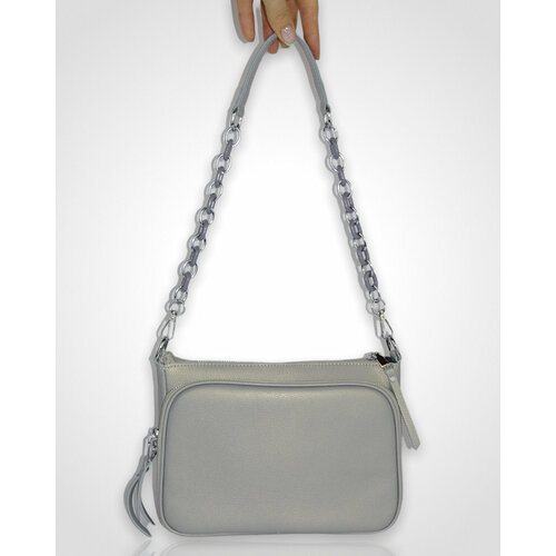 фото Сумка кросс-боди , фактура гладкая, серебряный, серый bental