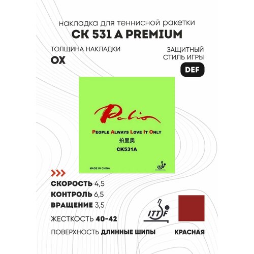 Накладка Palio CK531A Premium (цвет красный, толщина OX)