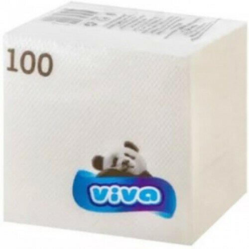 Салфетки бумажные Viva белые, 100 штук