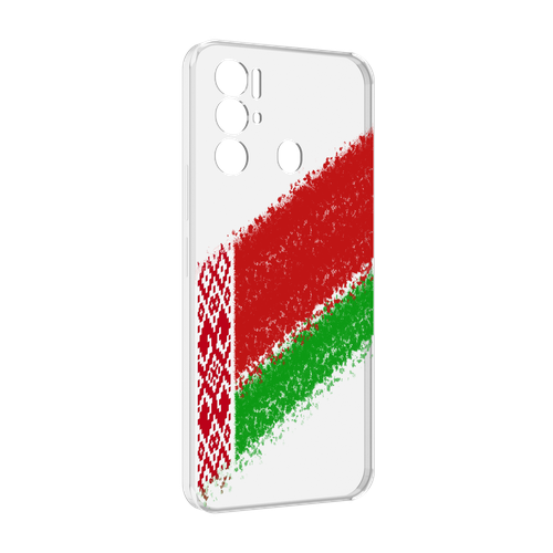 Чехол MyPads флаг Белорусии мужской для Tecno Pova Neo 4G задняя-панель-накладка-бампер