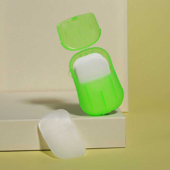 фото ONLITOP Мыло листовое, в пластинах, 20 шт, в футляре, цвет зелёный