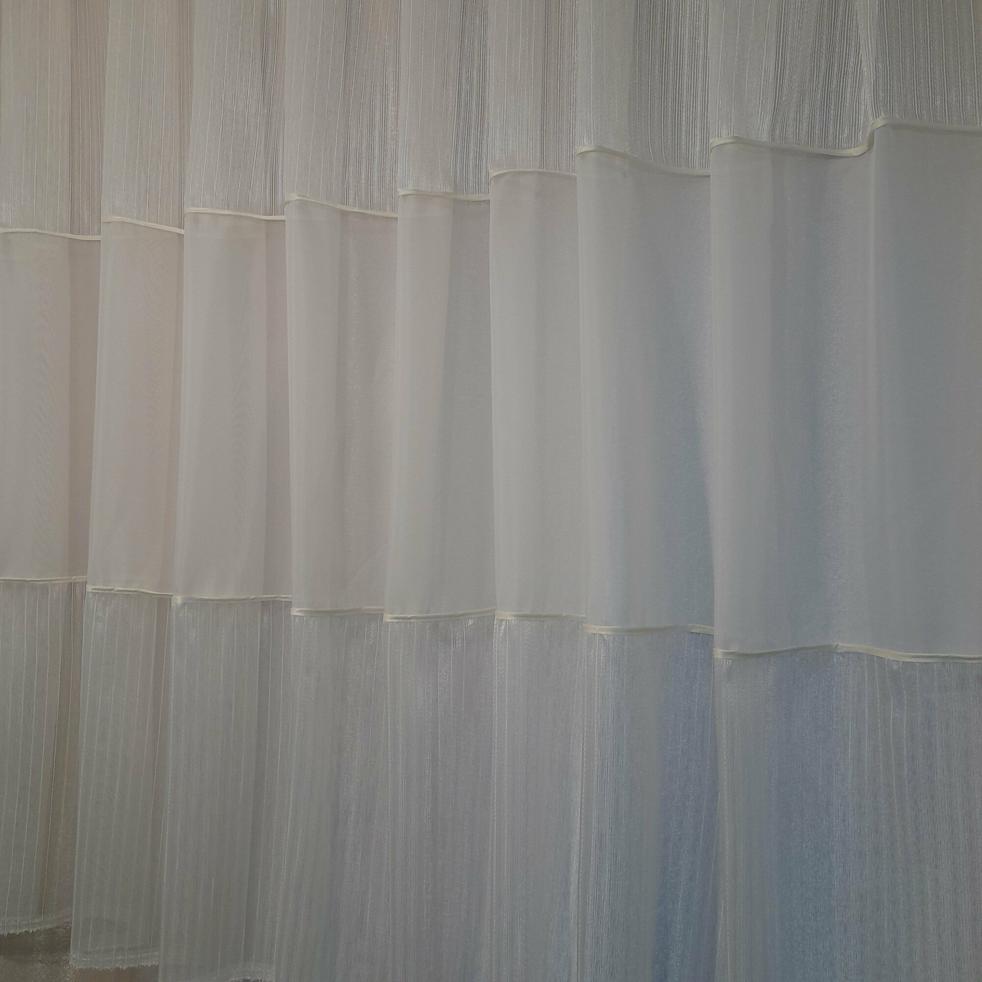 Тюль ИТлира вуаль для кухни комнаты в спальню гостиную белая 150*400 - фотография № 1