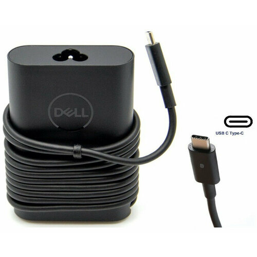 Зарядное устройство для ноутбука Dell, 20V - 2.25A, 45 Вт (Штекер: Type-C) Slim Round