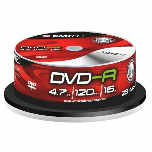 DVD-R 4.7GB Emtec 16x (упаковка 25шт. на шпинделе)