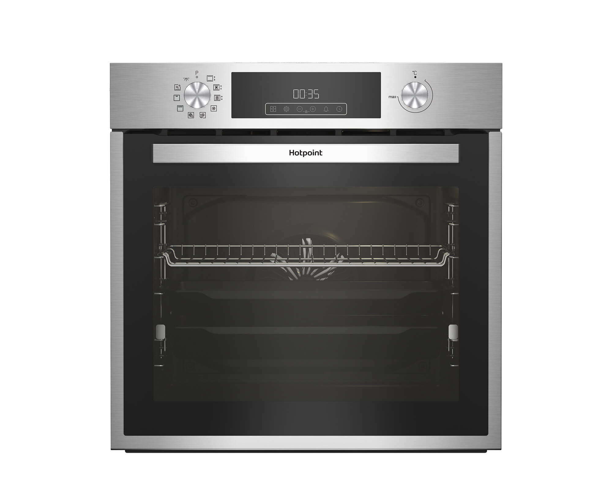 Встраиваемый электрический духовой шкаф HOTPOINT FE8 831 JSH IX, с грилем, серебристый