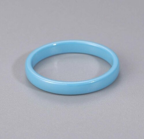Кольцо, керамика, размер 16, голубой