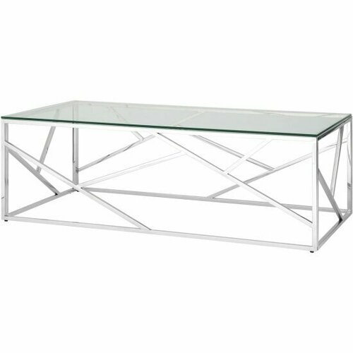 фото Стол журнальный stool group стул груп 120*60 арт деко, прозрачное стекло, сталь