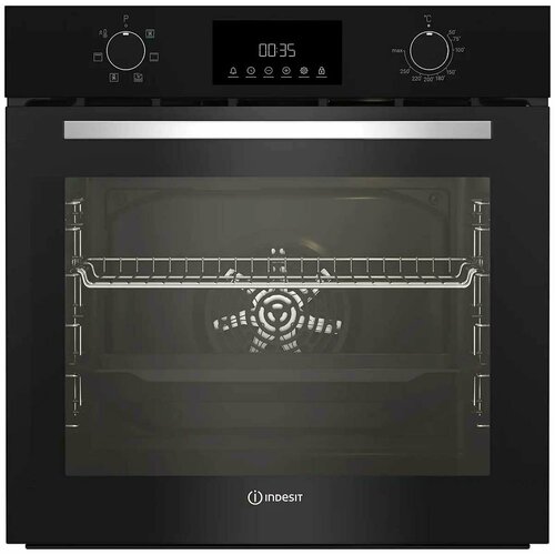 Электрический духовой шкаф Indesit IFE 3644 BL очистка паром черный 22999₽
