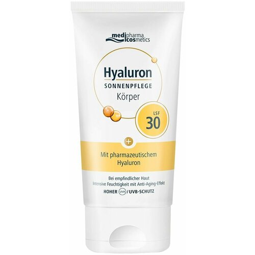 Крем солнцезащитный Medipharma cosmetics Hyaluron для тела SPF 30 150мл х2шт крем для лица для чувствительной кожи medipharma cosmetics hyaluron gesichtspflege 50 мл