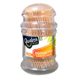 Зубочистки QUALITA 300шт Бамбуковые
