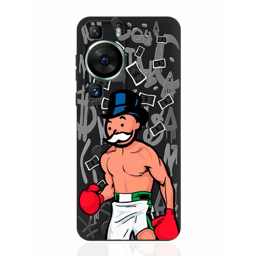 Чехол для смартфона Huawei P60 черный силиконовый Monopoly Boxing/ Монополия Боксер чехол для смартфона realme 11 pro черный силиконовый monopoly boxing монополия боксер