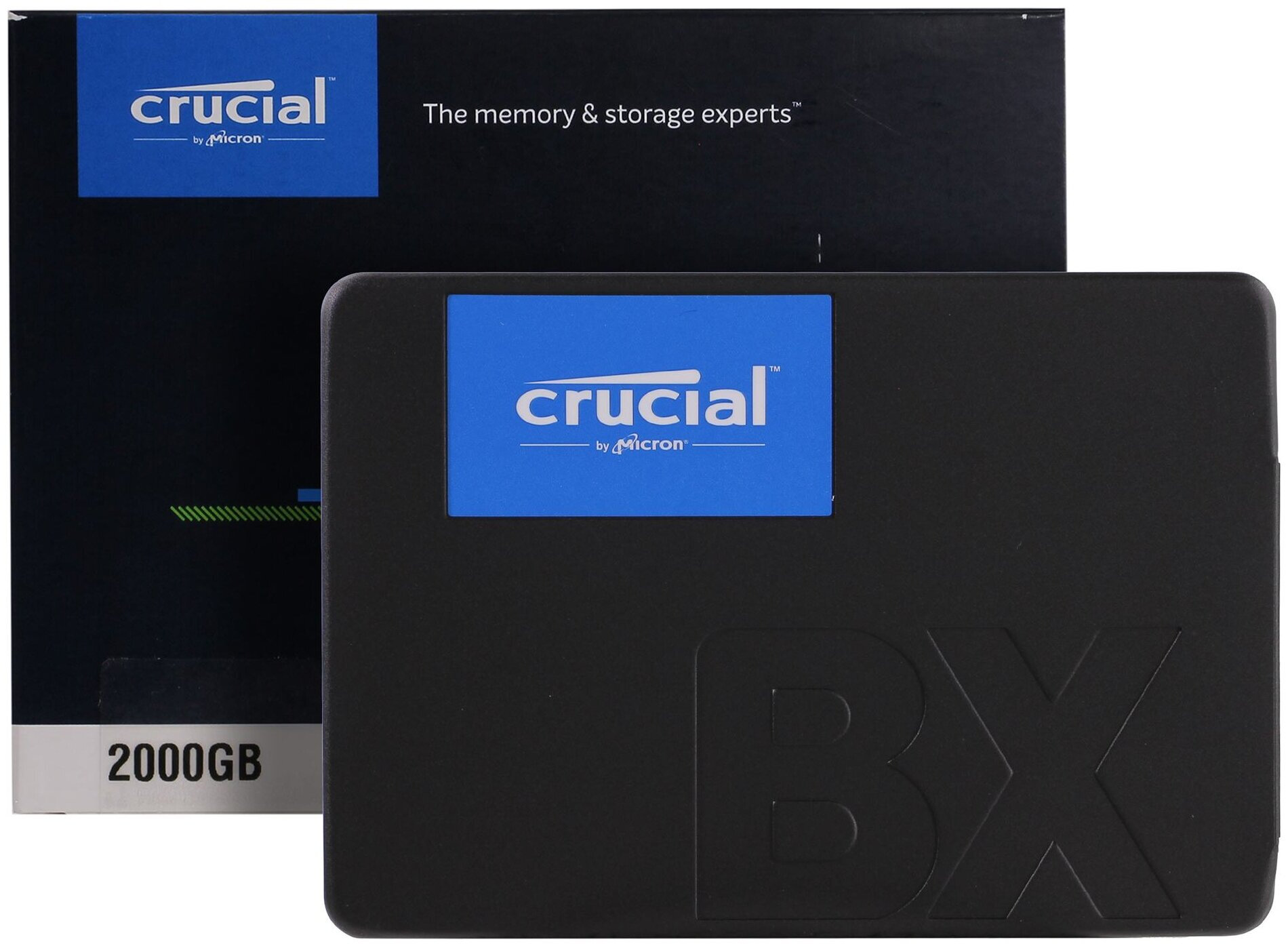 SSD-накопитель 2Тб Crucial BX500 [CT2000BX500SSD1] (TLC 3D NAND,540/500 Мб/с)