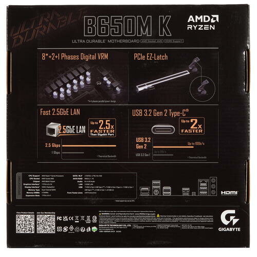Материнская плата AMD B650 SAM5 MATX B650M K GIGABYTE - фото №13