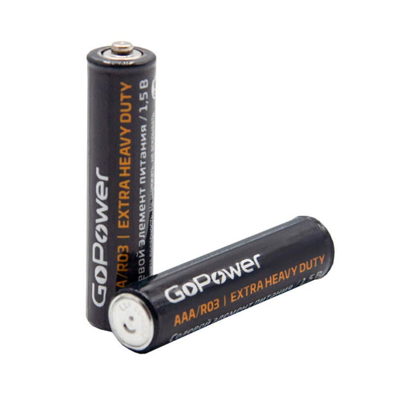 Батарейка GoPower R03 AAA BL4 Heavy Duty 1.5V (4/48/576) блистер (4 шт.) Батарейка GoPower R03 AAA (00-00015595) - фото №4