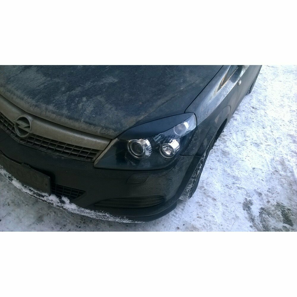 Реснички на фары Opel Astra H 04-15 / Опель Астра Н комплект — фото 6